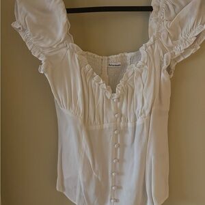 Reformation romantic blouse